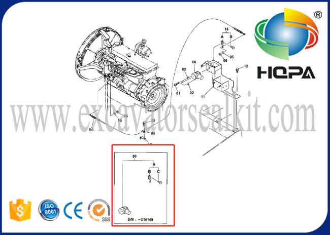 Động cơ bước tiết lưu 4614911 4360509 cho Hitachi EX200-5 EX200-6 ZX200