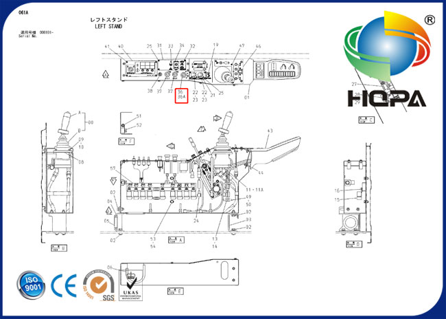Công tắc khởi động đánh lửa 4250350 phù hợp với Hitachi EX200-2 EX200-3 EX200-5