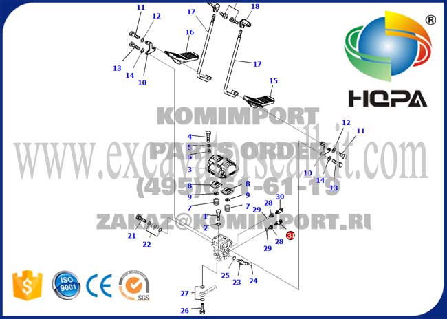 206-06-61130 2060661130 Cảm biến chuyển đổi áp suất cho Komatsu PC200-7